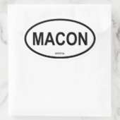 VIER Macon, Georgië Ovale Sticker (Tas)