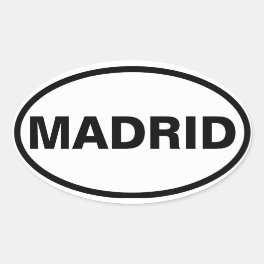 VIER Madrid Ovale Sticker (Voorkant)