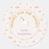Vier Magische Eenhoorn Favor Sticker (Voorkant)