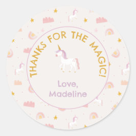 Vier Magische Eenhoorn Favor Sticker