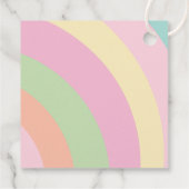 Vier magische eenhoorn vierde verjaardag bedankjes labels (Achterkant)