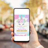 Vier Magische Meisjes Vierde Eenhoorn Verjaardag Kaart