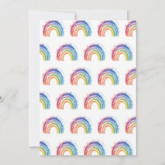 Vier magische pasteleenhoorn vierde verjaardag kaart (Achterkant)