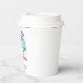 Vier magische pasteleenhoorn vierde verjaardag papieren bekers (Links)