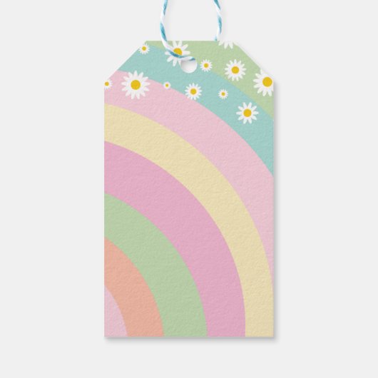 Vier magische vierde verjaardag Daisy Cadeaulabel (Achterkant)