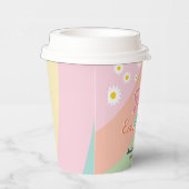 Vier magische vierde verjaardag Daisy Papieren Bekers (Rechts)