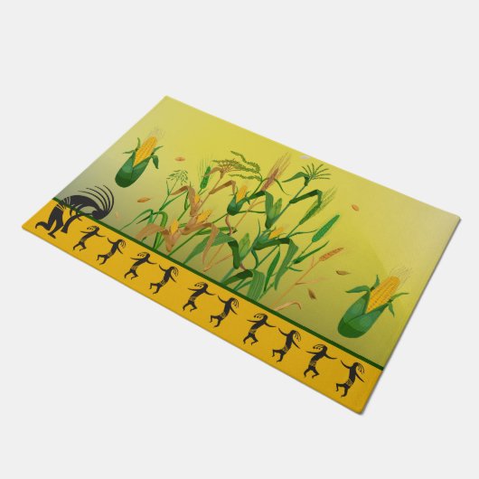 Vier maïs lente dans Kokopelli Deurmat (Schuin)