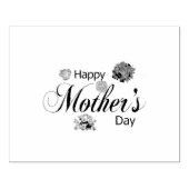 Vier mam & vreugde: Happy Moederdag Collectie Rubberstempel (Afrduk)