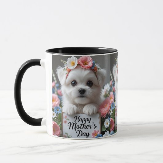 Vier mama met liefde - Happy Moederdag Mok (Links)