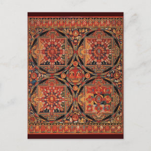 Vier Mandalas Briefkaart