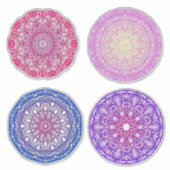 Vier Mandalas Sticker (Voorkant)