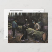 Vier Mannen snijhout, Van Gogh Fine Art Briefkaart (Voorkant / Achterkant)