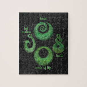 Vier Maori-symbolen Legpuzzel