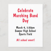 Vier Marching Band Day Flyer (Achterkant)