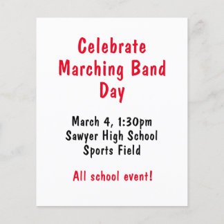 Vier Marching Band Day Flyer