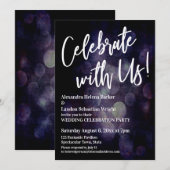 Vier mee! Handgeschreven Grunge Bokeh Kaart (Voorkant / Achterkant)