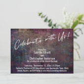 Vier mee met Ons Handgeschreven Kleurrijke Grunge Kaart (Staand voorkant)