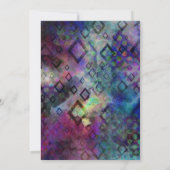 Vier mee met ons Kleurrijke Abstracte Gouden Rande Kaart (Achterkant)