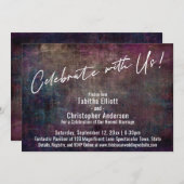 Vier mee Ons Handgeschreven Kleurrijke Grunge Kaart (Voorkant / Achterkant)