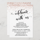 Vier mee Ons Hart Script Koper Confetti Kaart (Voorkant / Achterkant)