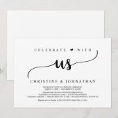 Vier mee, Rustieke Trouw Intimistisch Feest  Kaart (Voorkant / Achterkant)