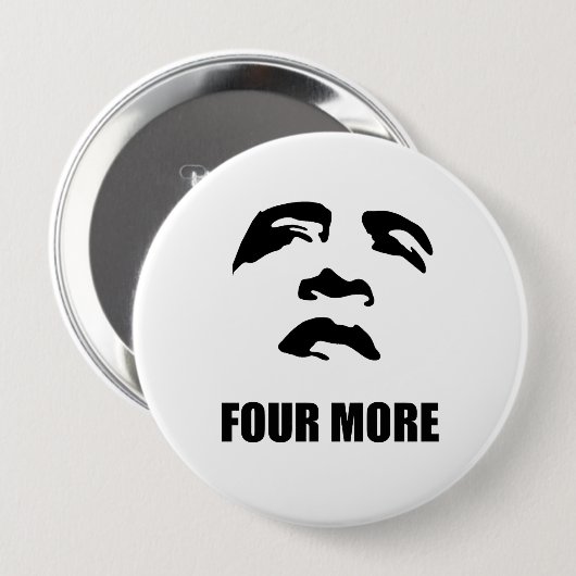 VIER MEER RONDE BUTTON 4,0 CM (Voorkant /achterkant)