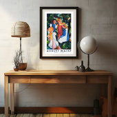 Vier meisjes door August Macke Poster