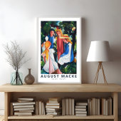 Vier meisjes door August Macke Poster