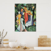 Vier meisjes door August Macke Poster (Keuken)