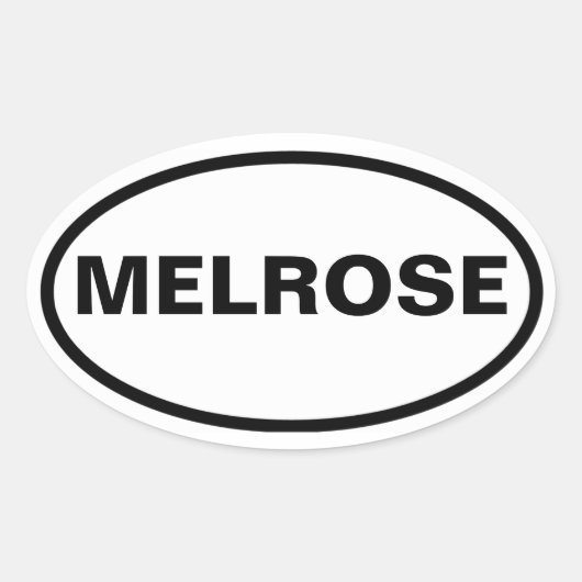 VIER Melrose Ovale Sticker (Voorkant)