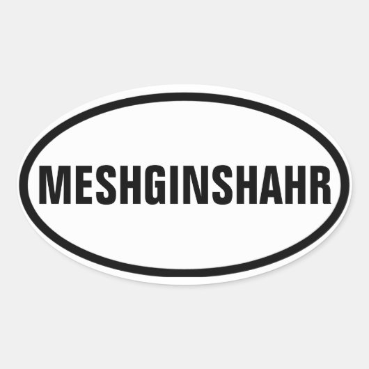VIER Meshginshahr Ovale Sticker (Voorkant)