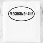 VIER Meshginshahr Ovale Sticker (Tas)