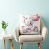 Vier met comfort: de teddybeer feestgooi kussen (Stoel)