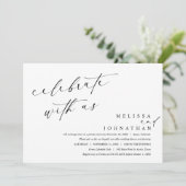 Vier met de pasgetrouwden, huwelijksdiner kaart (Staand voorkant)