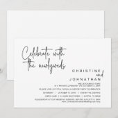 Vier met de pasgetrouwden, Trouw Elopement Kaart (Voorkant / Achterkant)