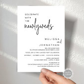 Vier met de Passen getrouwd, bruiloft diner Kaart