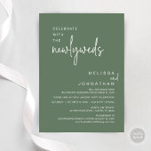 Vier met de Passen getrouwd, bruiloft diner Kaart