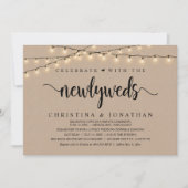 Vier met de Passen getrouwd rustieke bruiloft dine Kaart (Voorkant)