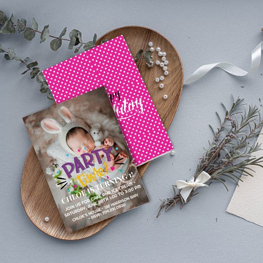 Vier met een glimlach! Feesttijd Foto Verjaardag Kaart