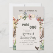 Vier met ons 1e verjaardag wilde bloem kaart (Voorkant)