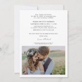 Vier met ons 2 foto bruiloft receptie aankondiging (Achterkant)