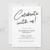 Vier met ons 30ste verjaardag feestuitnodiging kaart (Voorkant)