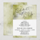 Vier met ons Aardetonen Waterverf Receptie Kaart (Voorkant / Achterkant)