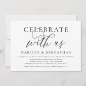 Vier met ons, Bruiloft Elopement Diner Party Kaart (Voorkant)