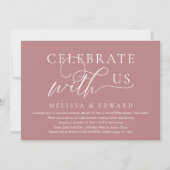 Vier met ons, Bruiloft Elopement Diner Party Kaart (Voorkant)