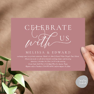 Vier met ons, Bruiloft Elopement Diner Party Kaart