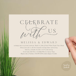 Vier met ons, Bruiloft Elopement Diner Party Kaart