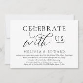 Vier met ons, Bruiloft Elopement Diner Party Kaart (Voorkant)