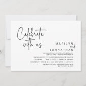 Vier met ons, Bruiloft Elopement Diner Party Kaart (Voorkant)