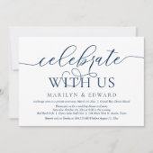 Vier met ons, Bruiloft Elopement Feest Kaart (Voorkant)